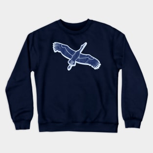 Blue Stork pattern Crewneck Sweatshirt
